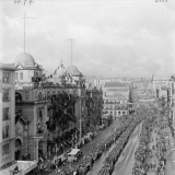 Peace celebration parade, Queen Street, Auckland