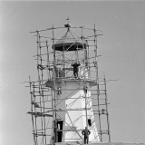 Maintenance work on Pencarrow Lighthouse, 1980