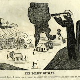 The policy of war cartoon