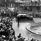 Sound: the royals progress up Queen Street, 1953