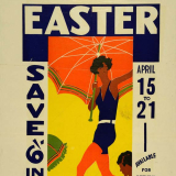 Easter by rail poster, 1930