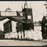 Red Cross nurses in peace celebrations procession