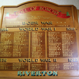 Riverton RSA roll of honour board