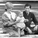Prince William with his parents in Auckland, 1983