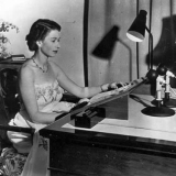 Queen Elizabeth reads the Christmas message, 1953