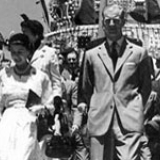 Sound: Nelson girl giving the Queen flowers, 1954