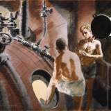 Cleaning boilers on HMNZS <em>Breeze</em>