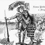 Samoa yielding postcard