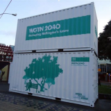 Shipping containers in Te Aro Park