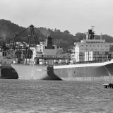 Container ships at Aotea Quay