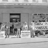 Protest outside South African consulate