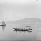Wellington Star club members in whaleboat