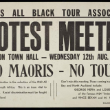 'No Maoris - No Tour' poster, 1959