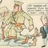 Anti-Springbok tour cartoon, 1981