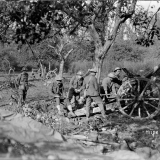 New Zealand gunners near Le Quesnoy, 1918