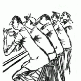 Cafe atmosphere, cartoon