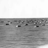 Landing craft convoy on D-Day
