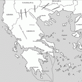 Map of Greece and Crete, 1941