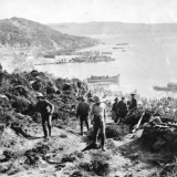 Climbing out of Anzac Cove, 1915