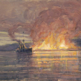<em>The evacuation of Suvla Bay</em> by Geoffrey Allfree