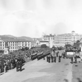 Crowds at Parliament for swearing in ceremony