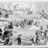 Life on board immigrant ship (sketch)