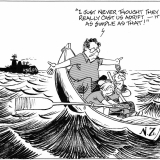 Cast adrift from ANZUS cartoon