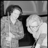 Playing pool in the parliamentary Members' lounge