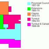 Growth of the parliamentary buildings over time