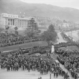 Anzac Day ceremony outside Parliament House, 1927