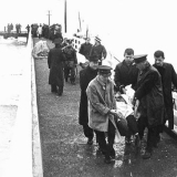 <em>Wahine</em> survivors at Seatoun wharf