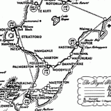 Royal visit route map, Gisborne-Wellington, 1954