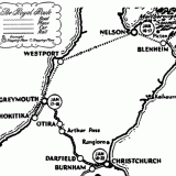 Royal tour route, Blenheim-Christchurch, 1954