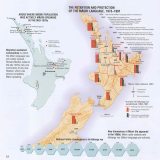 Map showing retention and protection of Māori language