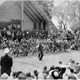 Apirana Ngata leading haka, 1940