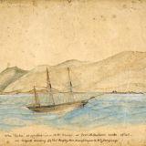 The <em>Cuba</em> at anchor, 1840