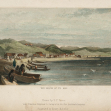 Painting of Te Aro pa, 1847
