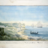 First campsite at new town of Auckland, 1840