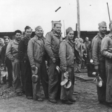 US Marines in mess queue
