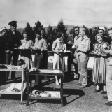 American servicemen taking tea