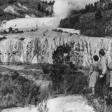 American soldiers visiting Orākei Kōrako