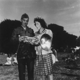 US serviceman gives a French horn lesson