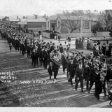 Strikers march, 1912 Waihi strike