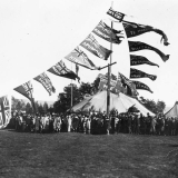Tribal flags with red ensigns
