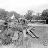 Tunnellers mining a road near Arras, 1918