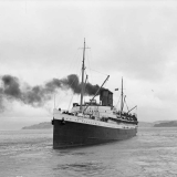 The first <em>Wahine</em> ferry in 1951
