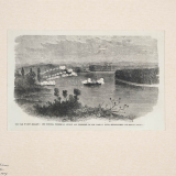 The gunboat <em>Pioneer</em> at anchor off Meremere