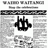 Waitangi protest poster