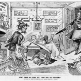Cartoon against women's suffrage