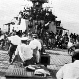 Tug of war on HMNZS <em>Leander</em>